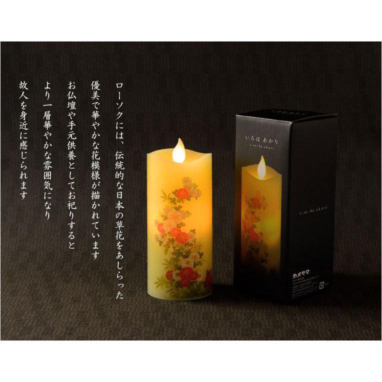 仏具【電池式・揺れるLED和みローソク：スリム灯花（とうか）菊花