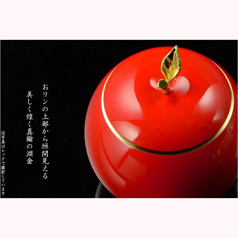 国産仏具【りんご型おりんとクリスタルリン棒セット:ポム 国産仏具【りんご型おりんとクリスタルリン棒セット:ポム