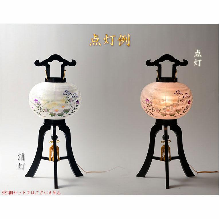 特選限定品 お盆提灯【岐阜提灯：菊里 ミニ8号 回転筒付 本絹二重張り