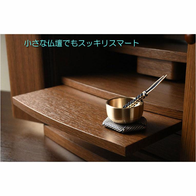仏具・おリン【国産京都　現代調ミニ佐波理リン1.6寸　黒檀珠組紐リン棒・金襴六角布団付セット】送料無料　_10