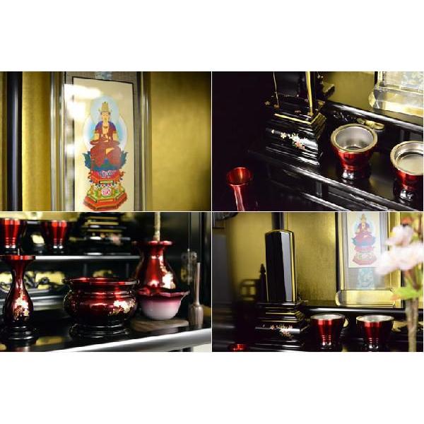 入荷未定)伝統的なダルマ型【胡蝶:18号小型仏壇 黒檀調】上 入荷未定)伝統的なダルマ型【胡蝶:18号小型仏壇 黒檀調】上