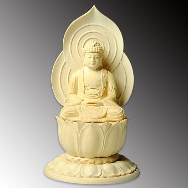 仏教美術　桧彫刻　釈迦如来座像　仏像　蓮華台　C　8855 仏教美術 桧彫刻 釈迦如来座像 仏像 蓮華台 C 8855 【公式通販】