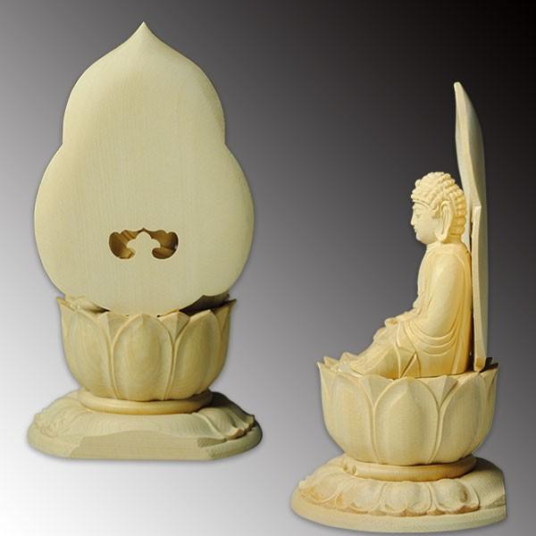 現代蓮華座・香る檜材釈迦如来2.0寸・曹洞宗・禅宗・臨済宗・時宗