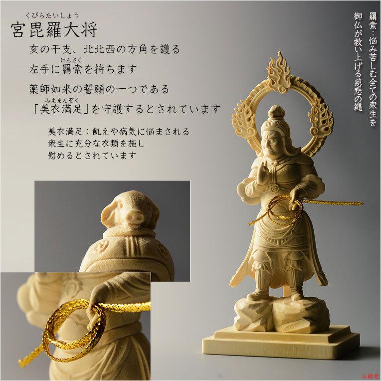 仏像【檜製六角台飛天光背:薬師如来2.0寸+柘植製十二神将2.4寸 仏像【檜製六角台飛天光背:薬師如来2.0寸+柘植製十二神将2.4寸