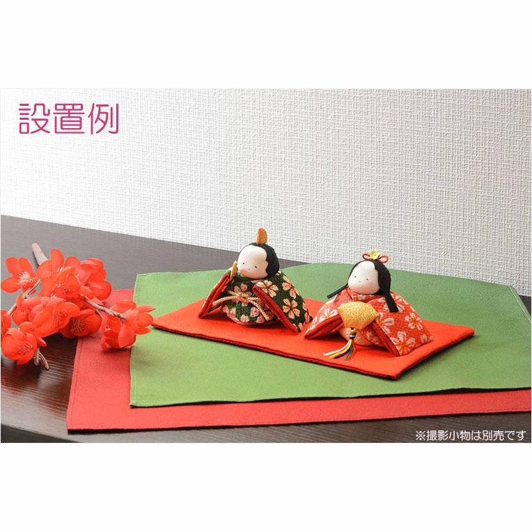 入荷未定）ひな祭り【国産京都 コンパクト収納飾り：ちりめん雛人形