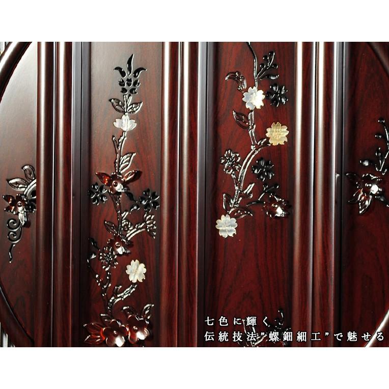 艶あり紫檀調 唐木仏壇【富士桜53-18】桜螺鈿細工 ラクラク家財 艶あり紫檀調 唐木仏壇【富士桜53-18】桜螺鈿細工 ラクラク家財
