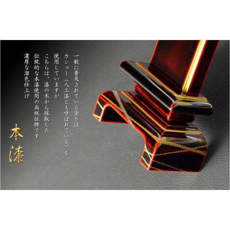 国産位牌【国産会津塗・高級位牌:本漆溜色塗 ・沈金 和讃(わ 国産位牌【国産会津塗・高級位牌:本漆溜色塗 ・沈金 和讃(わ