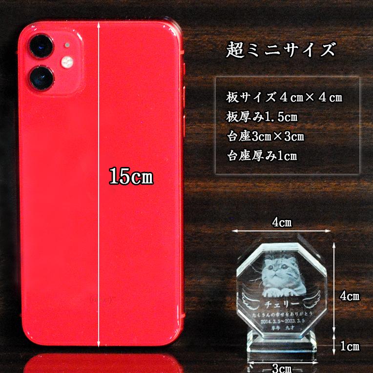 ペット位牌【世界に一つの特別:3Dクリスタル位牌(リサ)八角型 ペット位牌【世界に一つの特別:3Dクリスタル位牌(リサ)八角型