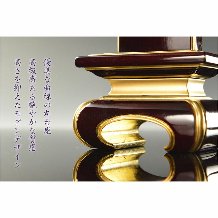 位牌【上品な艶あり鏡面仕上げ 面紛唐木紫檀位牌：宝月（ほうげつ）3.5