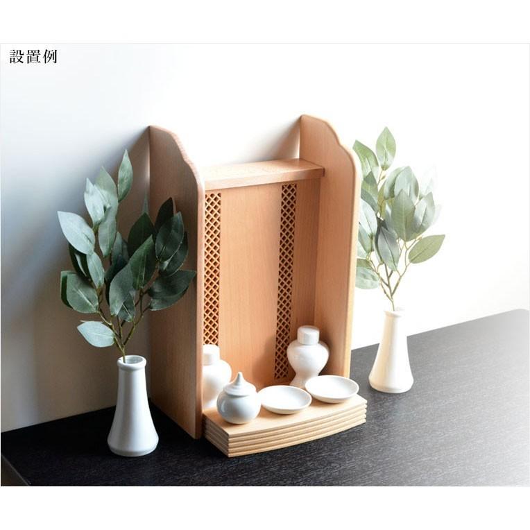 神具・神棚【神具セットC：榊一対・陶器神具7点】祖霊舎 神徒壇 神道