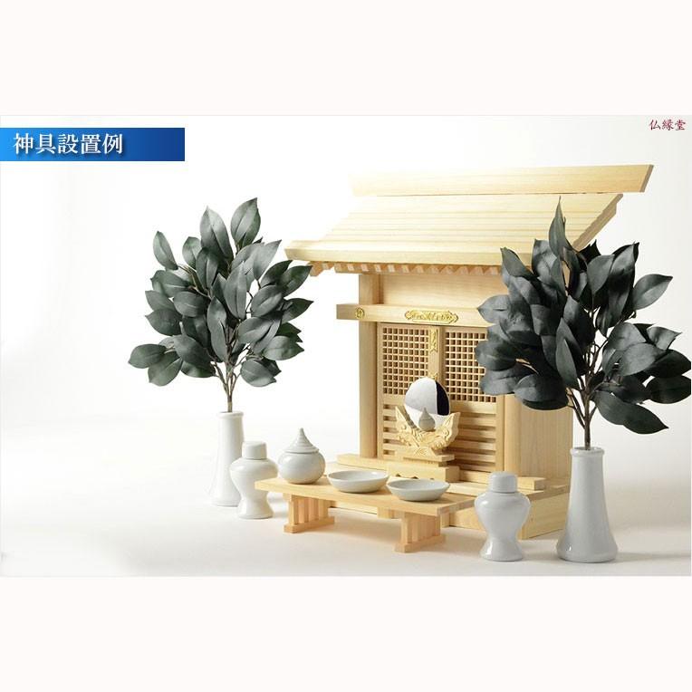 国産神具付神棚【伝統型神棚:一社箱宮 瑞葉(みずは)+神具 国産神具付神棚【伝統型神棚:一社箱宮 瑞葉(みずは)+神具