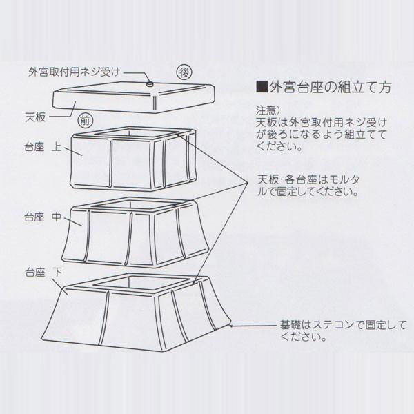 外宮用台座 人工石台座3段 高さ72cm×天板巾49cm送料無料 : 仏壇 外宮用台座 人工石台座3段 高さ72cm×天板巾49cm送料無料 : 仏壇