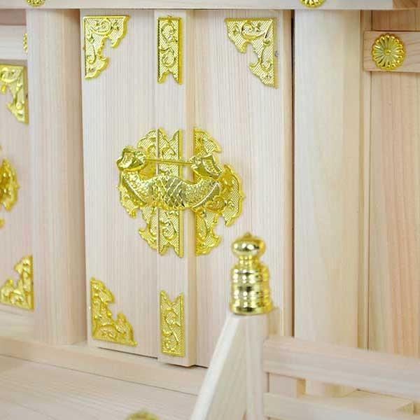 神具付 国産高級屋根違い三社宮・高級桧(飛鳥)サイズ中B+神具 神具付 国産高級屋根違い三社宮・高級桧(飛鳥)サイズ中B+神具