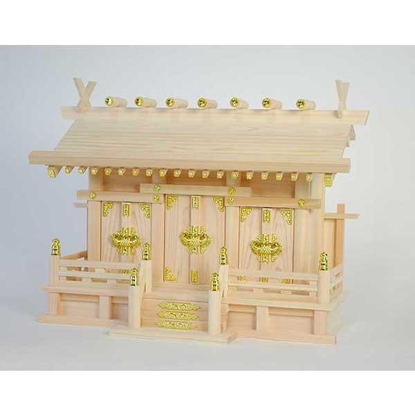 大きい御札入れます 国産高級神棚屋根通し三社宮・高級桧(羽衣 大きい御札入れます 国産高級神棚屋根通し三社宮・高級桧(羽衣