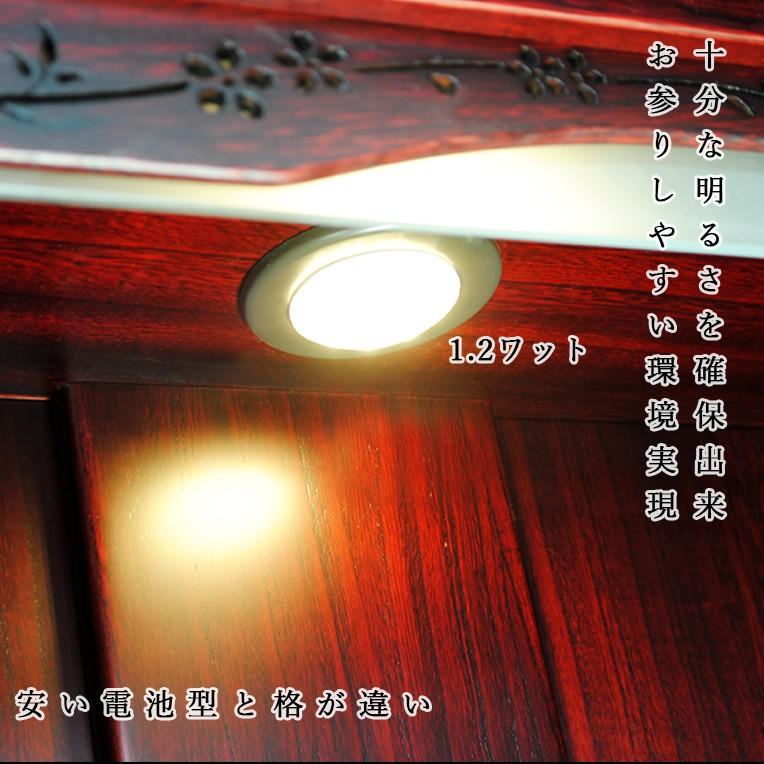 LED照明付き・桜欄間・曇りガラス・桐材・ミニ仏壇【新未来15号 LED照明付き・桜欄間・曇りガラス・桐材・ミニ仏壇【新未来15号