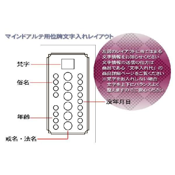 持ち運びもできる国産位牌【携帯位牌（仏壇）マインドアルテ：南天】豪華な蒔絵・位牌札付き　送料無料｜butudanya｜05