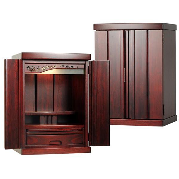 （5月中旬入荷予定）【ご本尊＋陶器5具足＋りんセット＋掛軸留め】【未来・紫檀色・仏具込み】15号・送料無料geiki15の画像