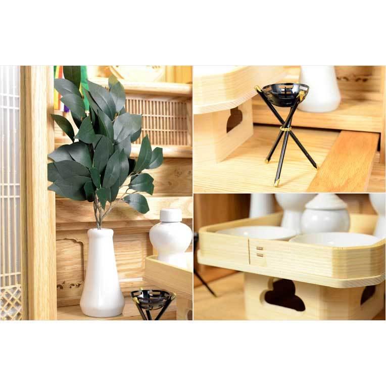入荷未定)神具・神棚【神具セットF:御神鏡2.5寸・榊一対・陶器 入荷未定)神具・神棚【神具セットF:御神鏡2.5寸・榊一対・陶器