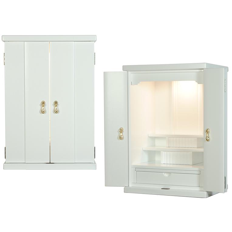 入荷未定)【ご本尊+大蓮仏具セット(白)+掛軸留め 入荷未定)【ご本尊+大蓮仏具セット(白)+掛軸留め