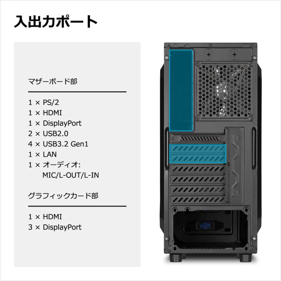 ゲーミングPC RTX3050 Core I3-12100F メモリ16GB M.2 SSD1TB B660
