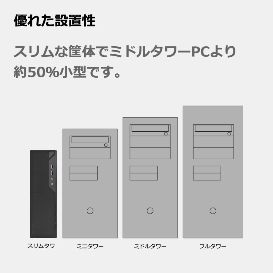 スリムPC Core i3-12100 メモリ8GB SSD500GB B660 グラボなし
