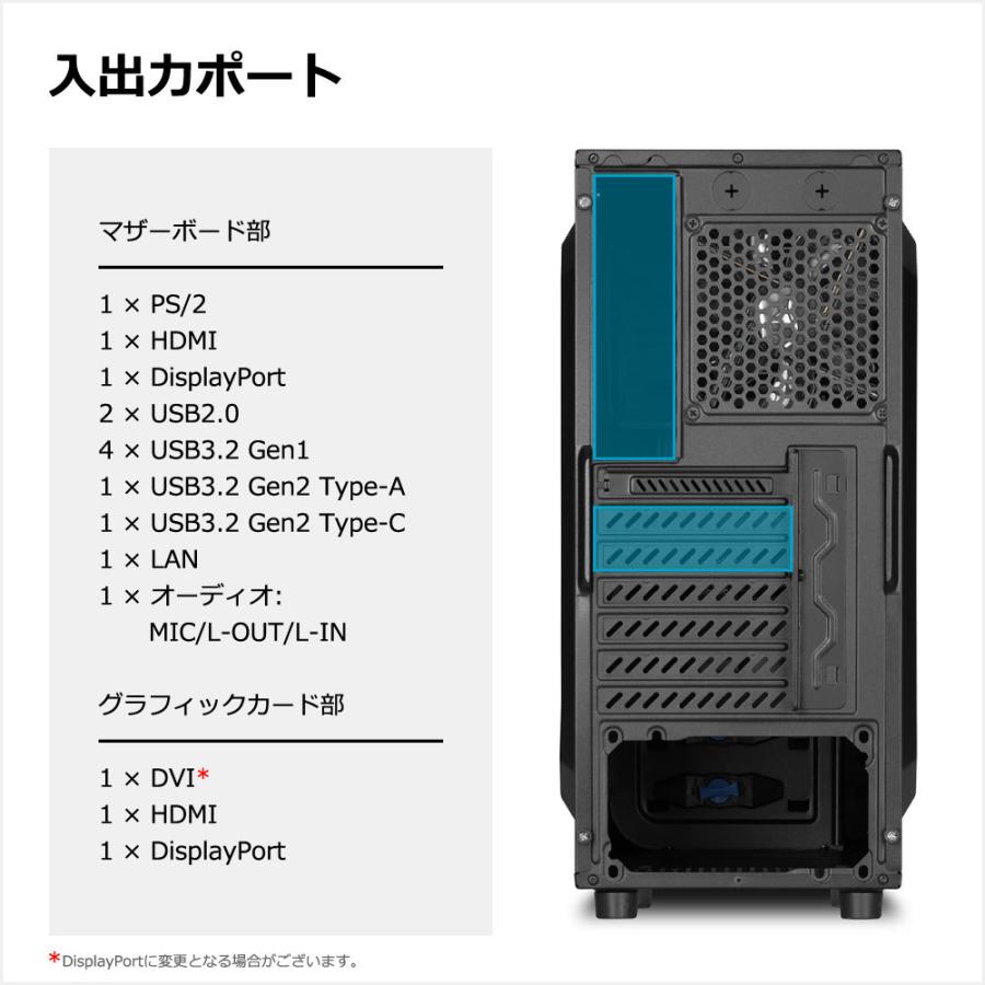 エクルベージュ ゲーミングPC RTX2060 Core i7-12700F メモリ16GB M.2