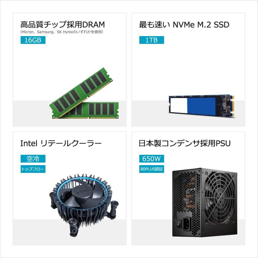 B660M + 13400F + DDR4 16GB + CPUクーラーセット