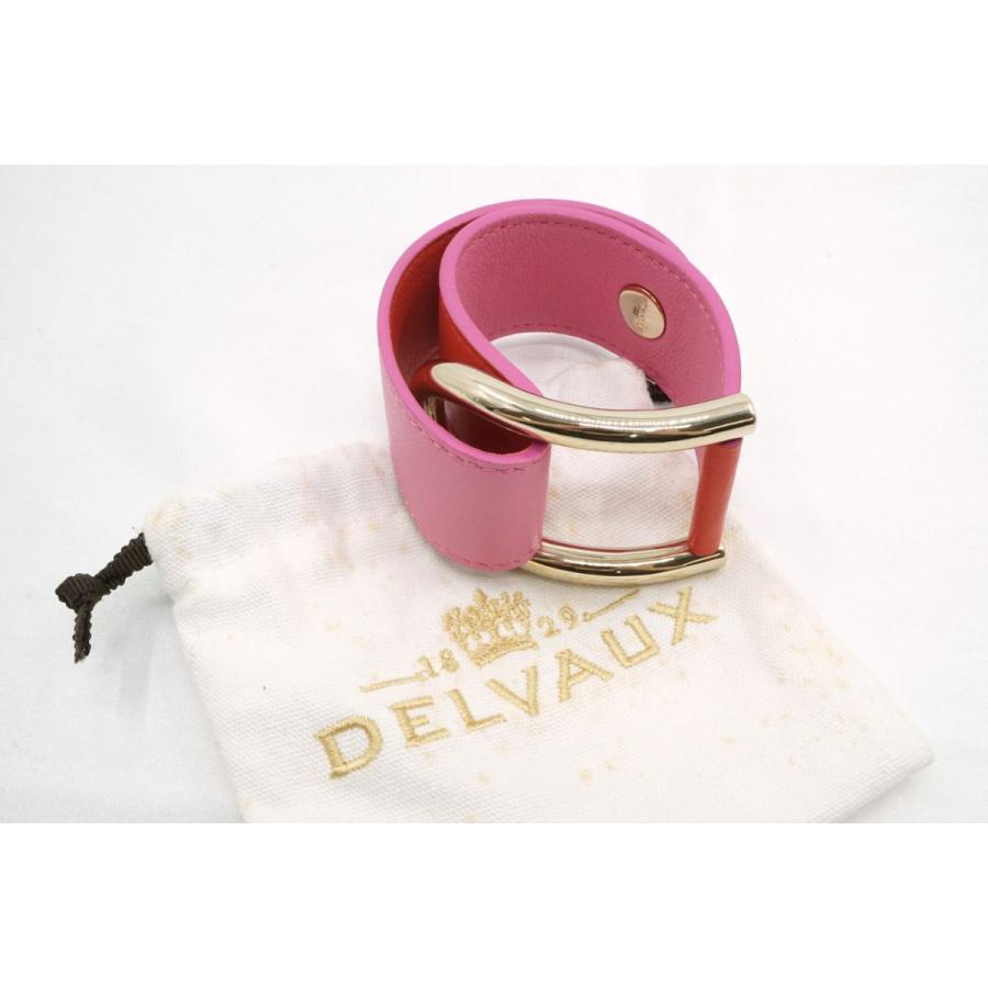 DELVAUX デルヴォー タンペート レザー ブレスレット レッド DELVAUX 
