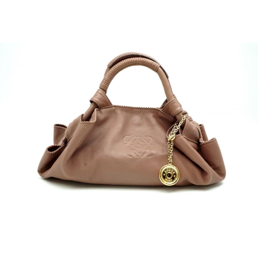 LOEWE ロエベ ナッパアイレ ハンドバッグ レザー ブラウン LOEWE（ロエベ） ナッパアイレ ハンドバッグ トート アナグラム ロゴ