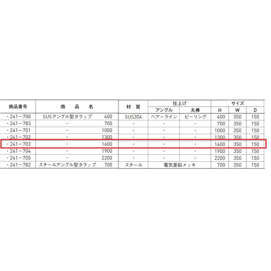 杉田エース SUS アングル型タラップ H=1600 6段 : バイ・モア