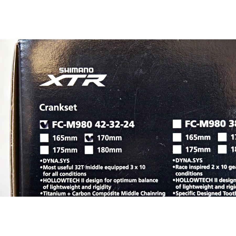シマノ 【SALE】SHIMANO 「シマノ」 DEORE XTR FC-M980 クランク シマノ 【SALE】SHIMANO 「シマノ」 DEORE XTR FC-M980 クランク