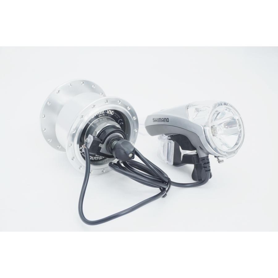 SHIMANO 「シマノ」 DH-3N70/LP-R600 ハブダイナモ ライトセット