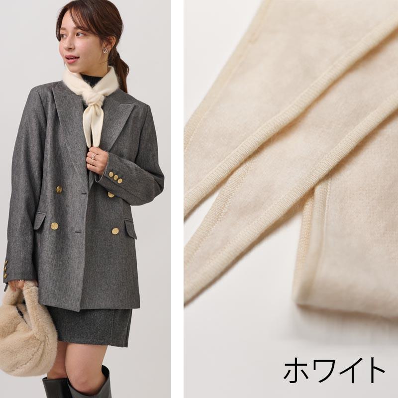 カシミヤ 100％ ミンク加工 トライアングル マフラー カシミア