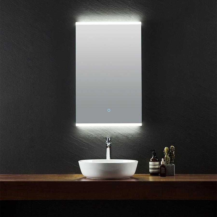 ウォールミラー LED付き タッチスイッチ 500×700 長方形 縦長 壁掛け 化粧 洗面 浴室 スクエア おしゃれ 鏡 女優ライト 高級 ホテル BG-M091 Luxury Stage |  | 01