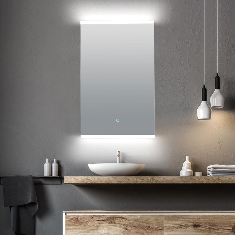 ウォールミラー LED付き タッチスイッチ 500×700 長方形 縦長 壁掛け 化粧 洗面 浴室 スクエア おしゃれ 鏡 女優ライト 高級 ホテル BG-M091 Luxury Stage |  | 02