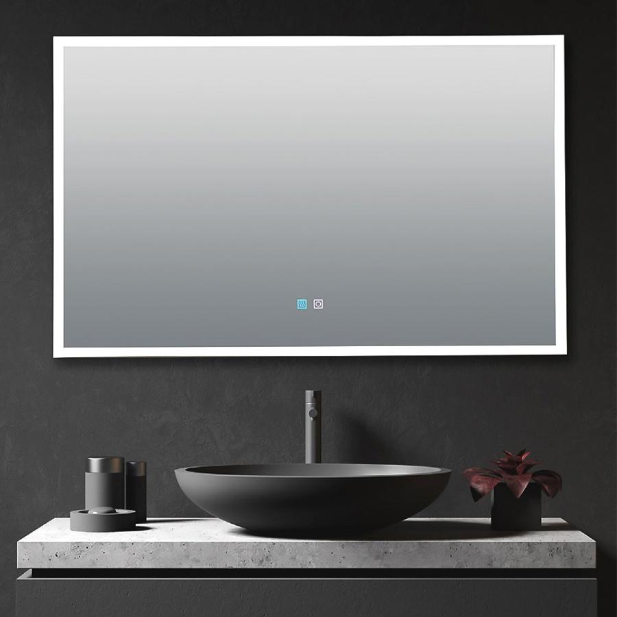 ウォールミラー LED付き タッチスイッチ 1200×750 長方形 壁掛け 化粧 洗面 浴室 四角形 おしゃれ リゾート 鏡 女優ライト 高級 ホテル BG-M109 Luxury Stage | 