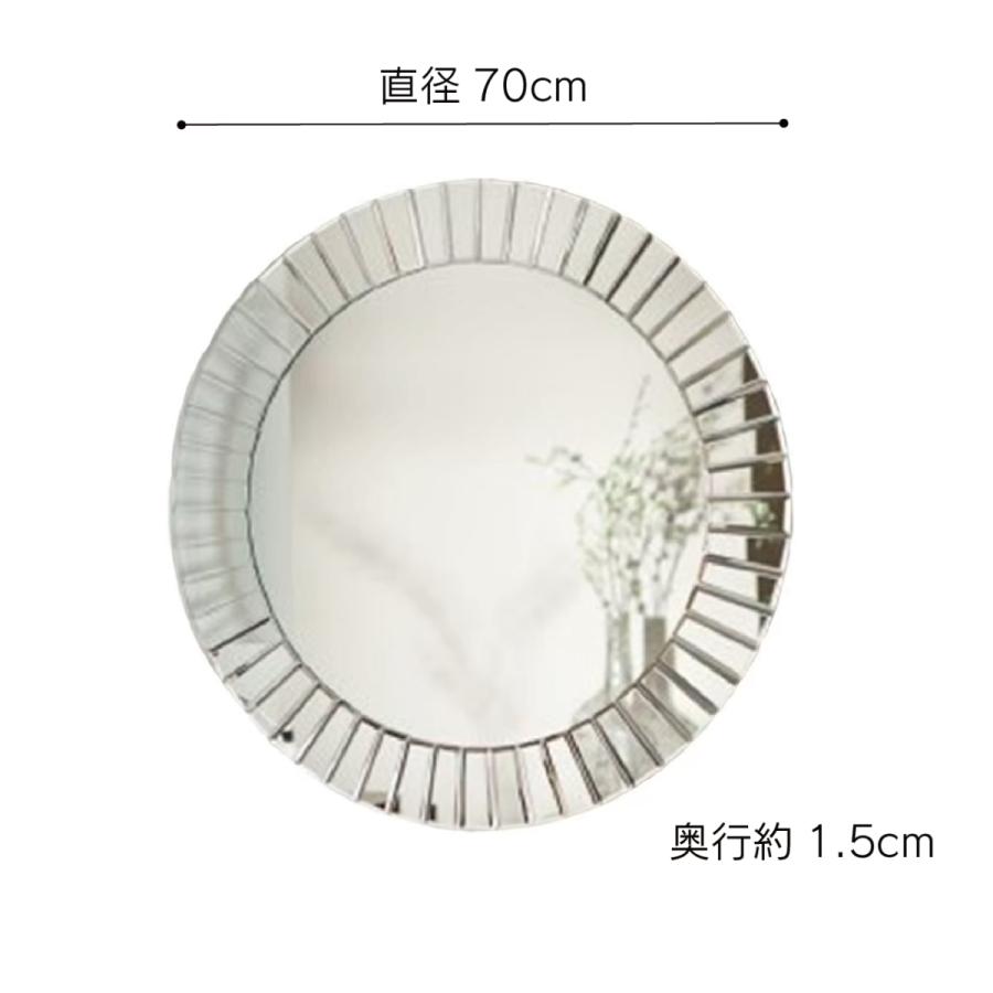 ウォールミラー 国内限定20台  Queensmirror 直径70cm 厚さ1.5cm 化粧鏡 丸型  壁掛け YCEV18124 Luxury Stage |  | 04