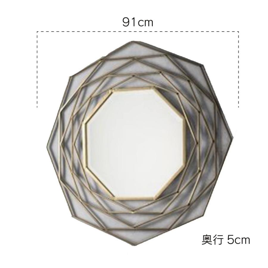 ウォールミラー 国内限定20台 Sun&Moon mirror 鏡 直径91cm 厚さ5cm 八角形  壁掛け YCEV18261 Luxury Stage |  | 03