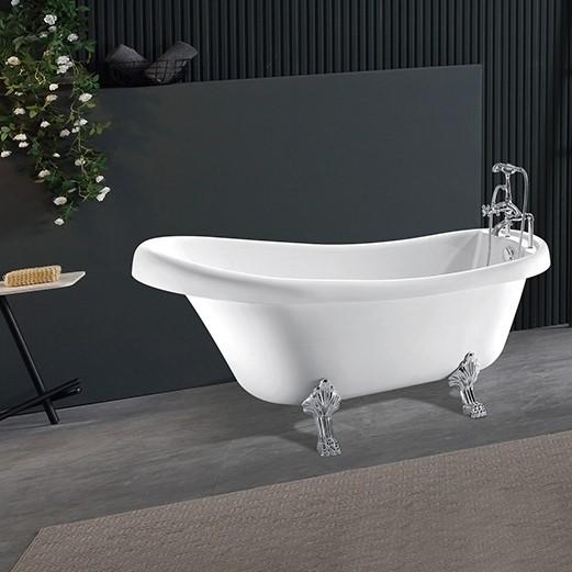 猫足 ジャグジー バスタブ 1400×750×750mm シルバー 楕円 丸 浴槽 おしゃれ ラグジュアリー ホテルライク DIY シンプル 白 ホワイト 海外 ラグジュアリー |  | 01