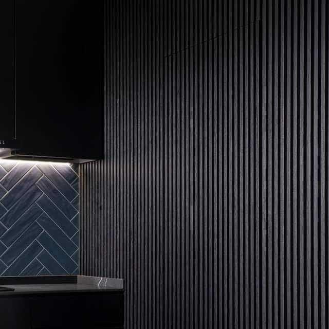 木リブ　リブ材　おしゃれ　高級　建材　ラグジュアリー　ダークブラウン　Luxury Stage | 