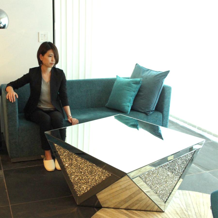 【訳あり品】 ダイヤモンドダスト ソリッドテーブル 輸入家具 Buyers Selection ローテーブル YCJY18520 table