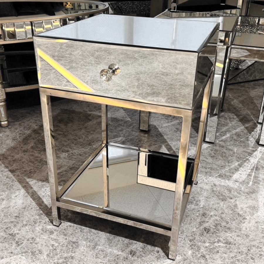 サイドテーブル 国内限定20台 ヴィーナスミラーセンターテーブル  ミラー家具 鏡 チェスト YCTI19171 Luxury Stage | 