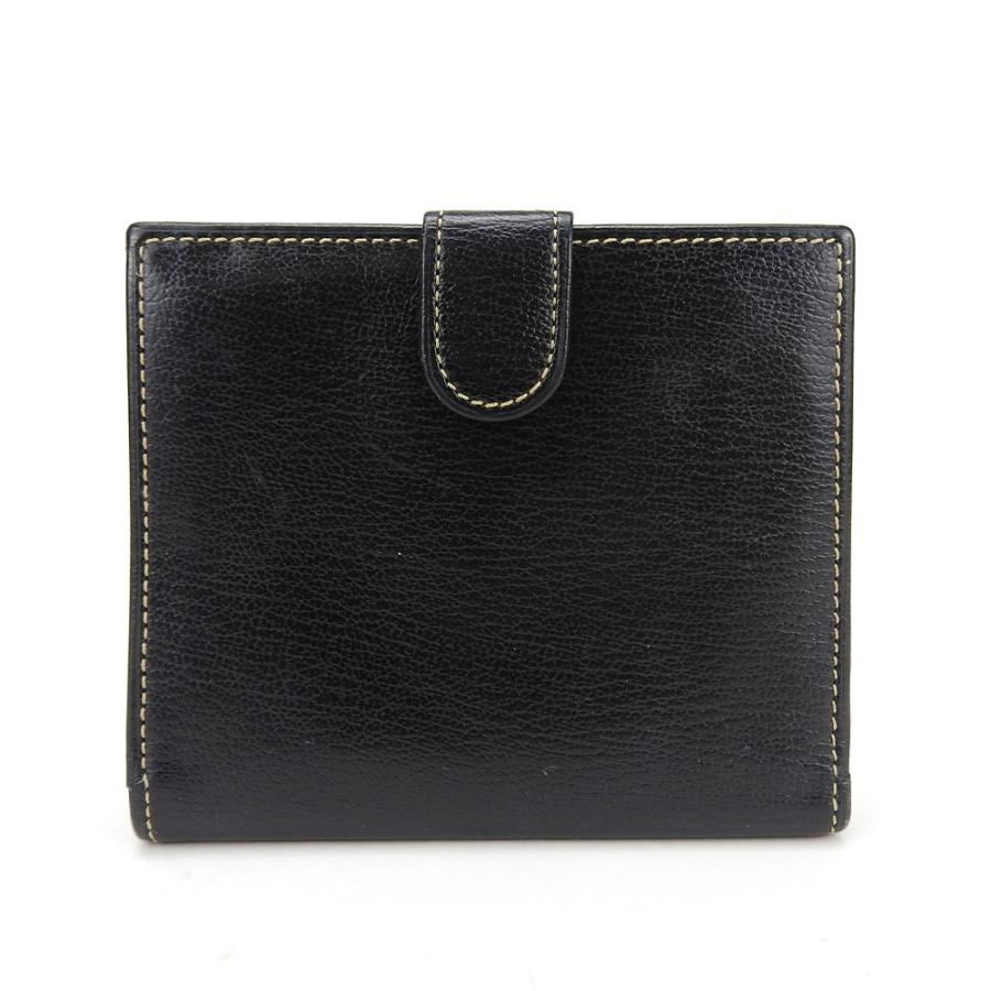 LOEWE（ロエベ） 中古 二つ折り財布 ベラスケス レザー ブラック