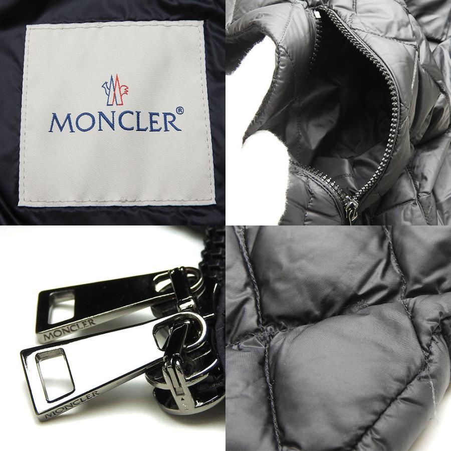 中古 モンクレール ダウンジャケット 1A53400 ブラック キルティング サイズ2 レディース 女性の画像
