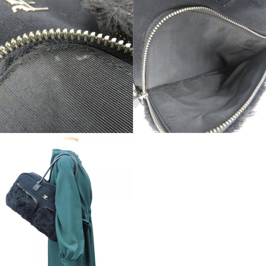 courreges（クレージュ） 中古 トートバッグ 化学繊維 フェイクファー