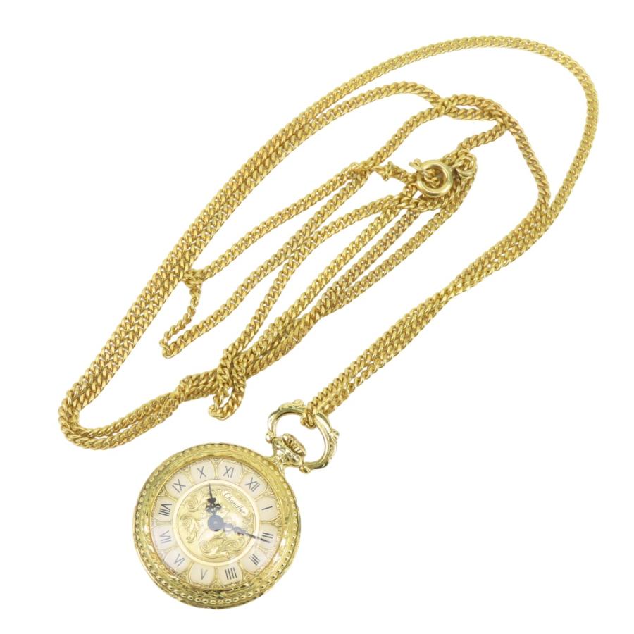 中古 懐中時計 ペンダントウォッチ メタル ゴールド chandler 