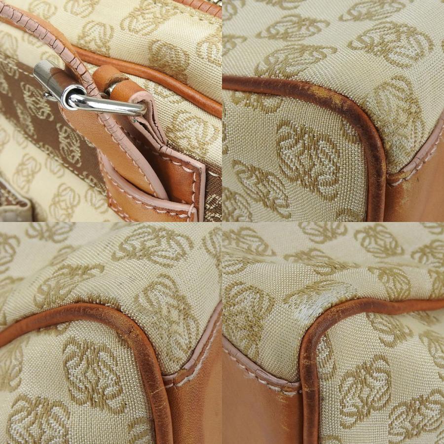 LOEWE（ロエベ） 中古 トートバッグ アナグラム キャンバス レザー