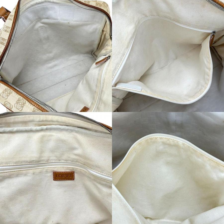 LOEWE（ロエベ） 中古 トートバッグ アナグラム キャンバス レザー