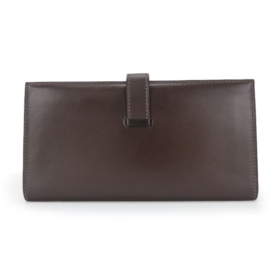 ☆エルメス☆ HERMES 長財布 ベアン ボックスカーフ ダークブラウン