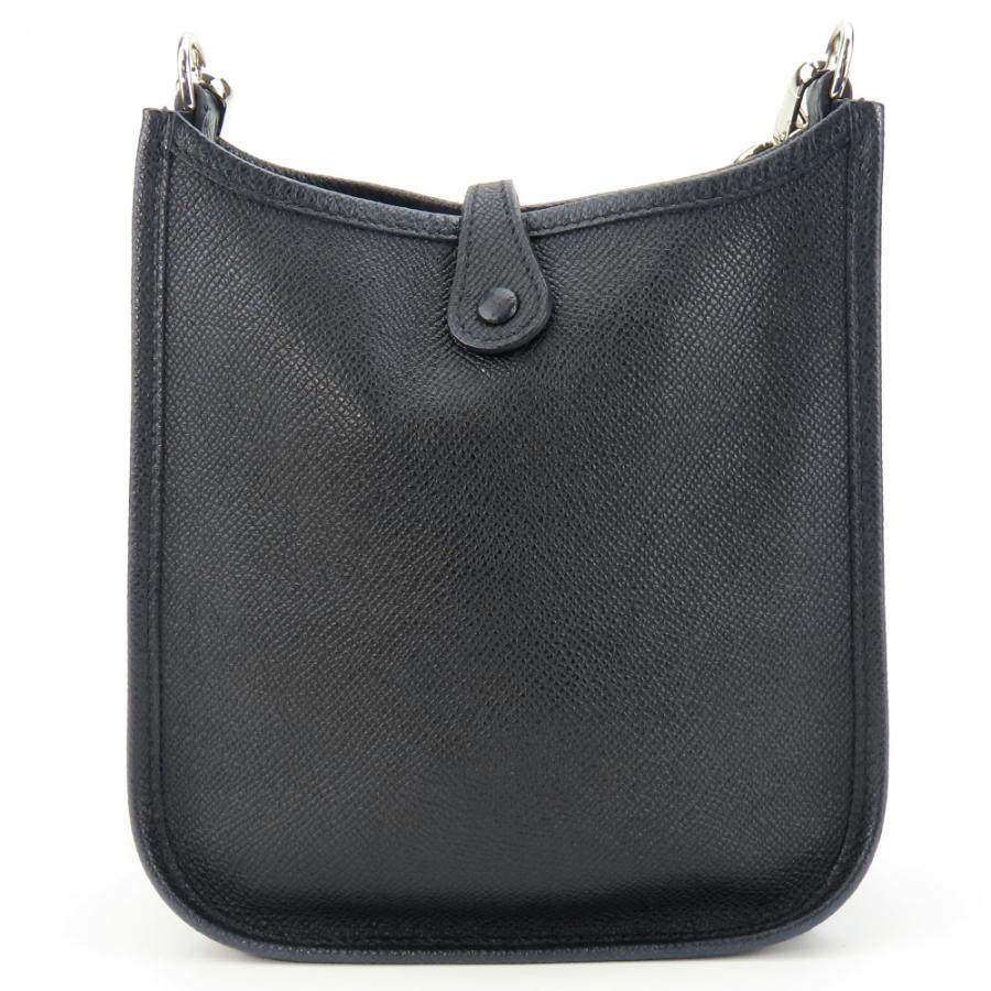 中古 エルメス ショルダーバッグ エヴリンTPM ヴォーエプソン ブラック シルバー金具 16 X刻印 斜め掛け ポシェット レディース 女性